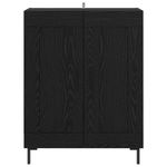 Casa si Gradina - Mobilier - Comode si corpuri - Comode - Bufet Stejar Negru 69,5 x 34 x 90 cm Lemn Ingineresc si Fier - Infinity.ro