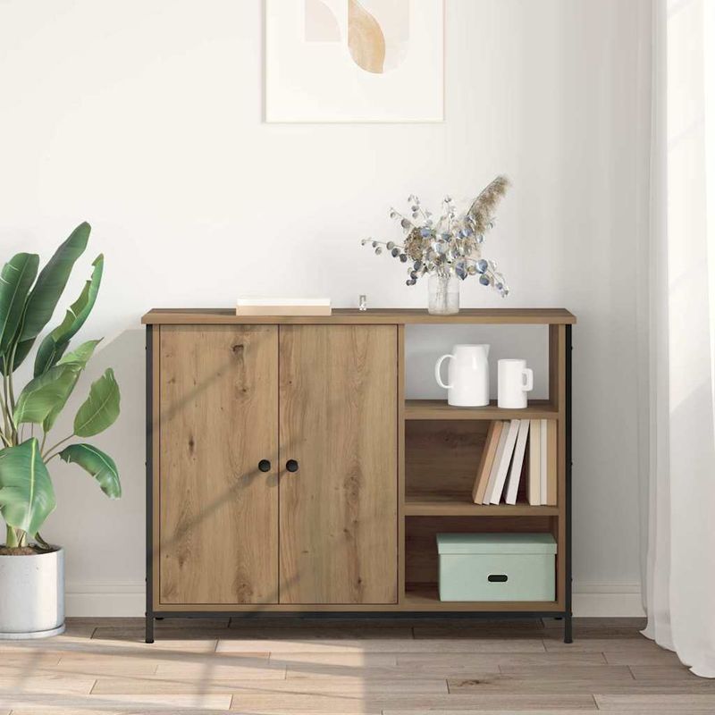 Casa si Gradina - Mobilier - Comode si corpuri - Comode - Bufet Stejar Artizanal 100 x 33 x 75 cm Lemn compozit - Infinity.ro