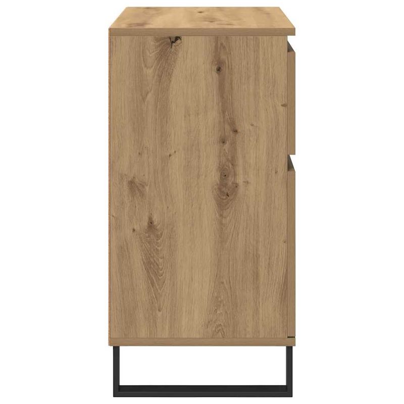 Casa si Gradina - Mobilier - Comode si corpuri - Comode - Bufet Stejar Artizanal 60 x 35 x 70 cm Lemn Ingineresc si Fier - Infinity.ro