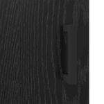 Casa si Gradina - Mobilier - Comode si corpuri - Comode - Bufet Stejar Negru 69,5 x 34 x 90 cm Lemn Ingineresc si Fier - Infinity.ro