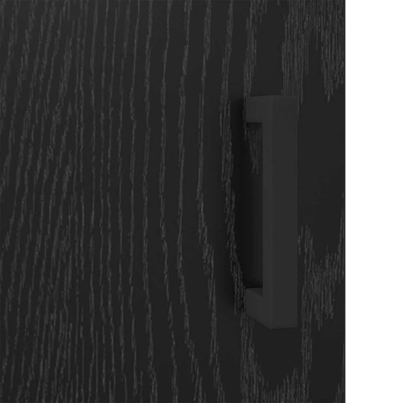 Casa si Gradina - Mobilier - Comode si corpuri - Comode - Bufet Stejar Negru 69,5 x 34 x 90 cm Lemn Ingineresc si Fier - Infinity.ro