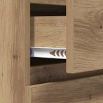 Casa si Gradina - Mobilier - Comode si corpuri - Comode - Bufet Stejar Artizanal 60 x 35 x 70 cm Lemn Ingineresc si Fier - Infinity.ro