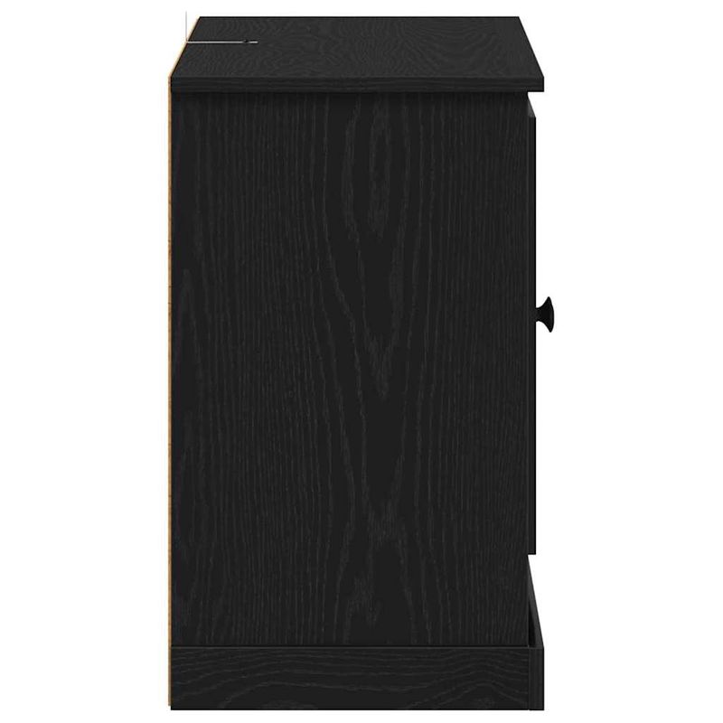 Casa si Gradina - Mobilier - Comode si corpuri - Comode - Bufet Stejar Negru 100 x 35,5 x 60 cm Lemn compozit - Infinity.ro
