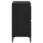 Casa si Gradina - Mobilier - Comode si corpuri - Comode - Bufet Stejar Negru 60 x 35 x 70 cm Lemn Ingineresc si Fier - Infinity.ro