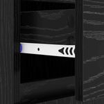 Casa si Gradina - Mobilier - Comode si corpuri - Comode - Bufet Stejar Negru 60 x 35 x 70 cm Lemn Ingineresc si Fier - Infinity.ro