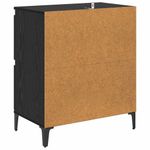 Casa si Gradina - Mobilier - Comode si corpuri - Comode - Bufet Stejar Negru 60 x 35 x 70 cm Lemn Ingineresc si Fier - Infinity.ro