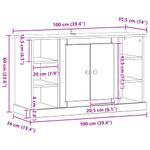 Casa si Gradina - Mobilier - Comode si corpuri - Comode - Bufet Stejar Negru 100 x 35,5 x 60 cm Lemn compozit - Infinity.ro