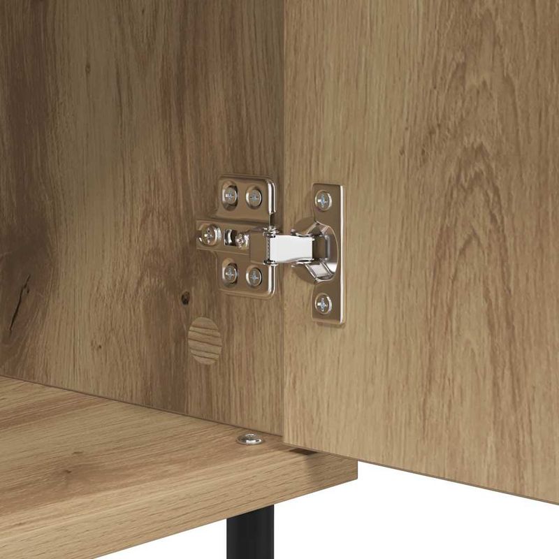 Casa si Gradina - Mobilier - Comode si corpuri - Comode - Bufet Stejar Artizanal 40 x 35 x 70 cm Lemn Ingineresc si Fier - Infinity.ro