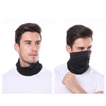 Auto si Moto - Moto - Accesorii moto si consumabile - Bandana multifunctionala unisex, FIXATO, Protectie UV, Material elastic, respirabil, Marime universala, Negru - Infinity.ro