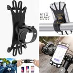 Auto si Moto - Moto - Accesorii moto si consumabile - Suport telefon universal pentru bicicleta, FIXATO, rotativ 360°, montaj pe ghidon, silicon, compatibil bicicleta, scuter - Infinity.ro