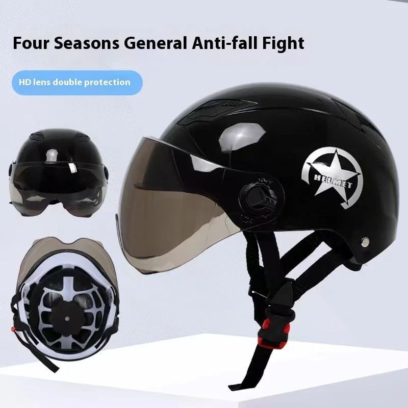 Auto si Moto - Moto - Echipamente protectie moto - Casti moto - Casca protectie bicicleta/trotineta electrica, Unisex, cu viziera detasabila, usoara, marime universala 55-62 cm, Neagra - Infinity.ro