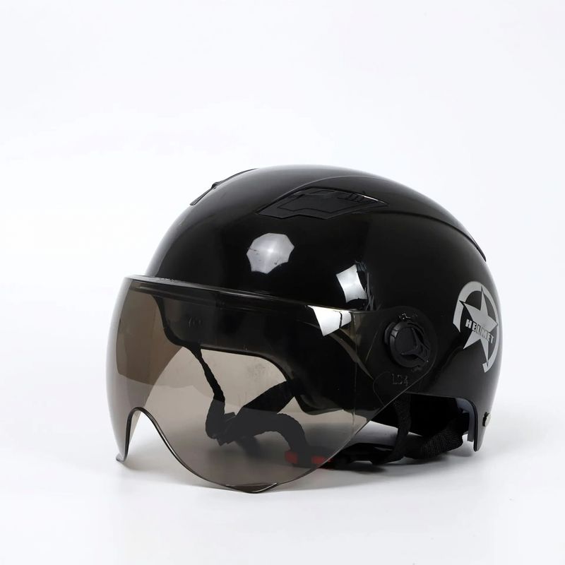 Auto si Moto - Moto - Echipamente protectie moto - Casti moto - Casca protectie bicicleta/trotineta electrica, Unisex, cu viziera detasabila, usoara, marime universala 55-62 cm, Neagra - Infinity.ro