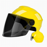 Auto si Moto - Moto - Echipamente protectie moto - Casti moto - Casca scuter/bicicleta electrica Unisex cu vizor, marime universala 56-62 cm, Galben - Infinity.ro