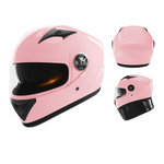 Auto si Moto - Moto - Echipamente protectie moto - Casti moto - Casca Moto/Scuter FIXATO Ultra, Viziera Dubla, Ventilatie buna si permeabilitate la aer, Esarfa de iarna detasabila, Roz - Infinity.ro