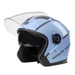 Auto si Moto - Moto - Echipamente protectie moto - Casti moto - Casca Moto/Scuter FIXATO Italia, Viziera Dubla, Protectie UV, marime universala 56-62cm, Albastra - Infinity.ro