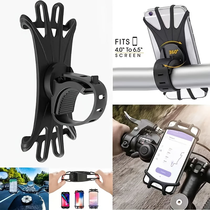 Auto si Moto - Moto - Accesorii moto si consumabile - Suport telefon universal pentru bicicleta, FIXATO, rotativ 360°, montaj pe ghidon, silicon, compatibil bicicleta - Infinity.ro