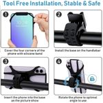 Auto si Moto - Moto - Accesorii moto si consumabile - Suport telefon universal pentru bicicleta, FIXATO, rotativ 360°, montaj pe ghidon, silicon, compatibil bicicleta - Infinity.ro
