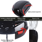 Auto si Moto - Moto - Accesorii moto si consumabile - Cutie portbagaj moto / scuter, 41x38x28 cm, FIXATO, cu cheie si sistem antifurt, Negru - Infinity.ro