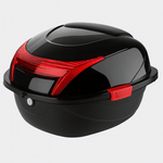 Auto si Moto - Moto - Accesorii moto si consumabile - Cutie portbagaj moto / scuter, 41x38x28 cm, FIXATO, cu cheie si sistem antifurt, Negru - Infinity.ro