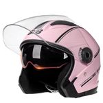 Auto si Moto - Moto - Echipamente protectie moto - Casti moto - Casca Moto/Scuter FIXATO Italia, Viziera Dubla, Protectie UV, marime universala 56-62cm, Roz - Infinity.ro