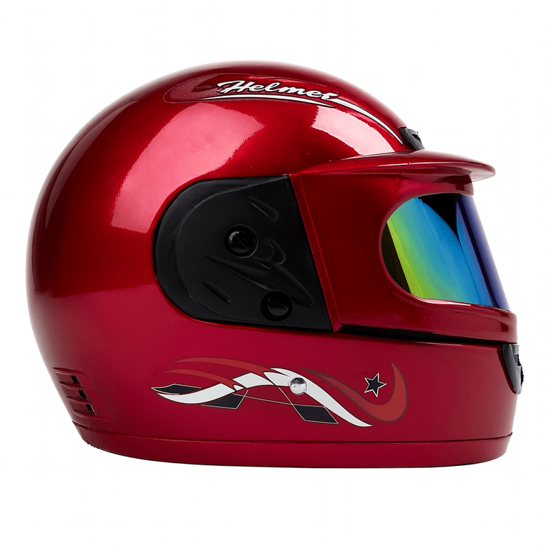 Auto si Moto - Moto - Echipamente protectie moto - Casti moto - Casca moto/scuter Full face unisex, cu Viziera Dubla, FIXATO, marime universala 56-62cm, Rosu - Infinity.ro