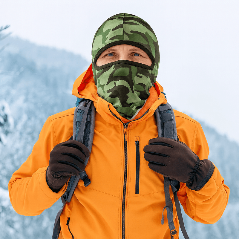 Auto si Moto - Moto - Echipamente protectie moto - Casti moto - Cagula Camuflaj FIXATO, Unisex, Protectie UV, Material elastic, respirabil, Marime universala, Forest Green - Infinity.ro