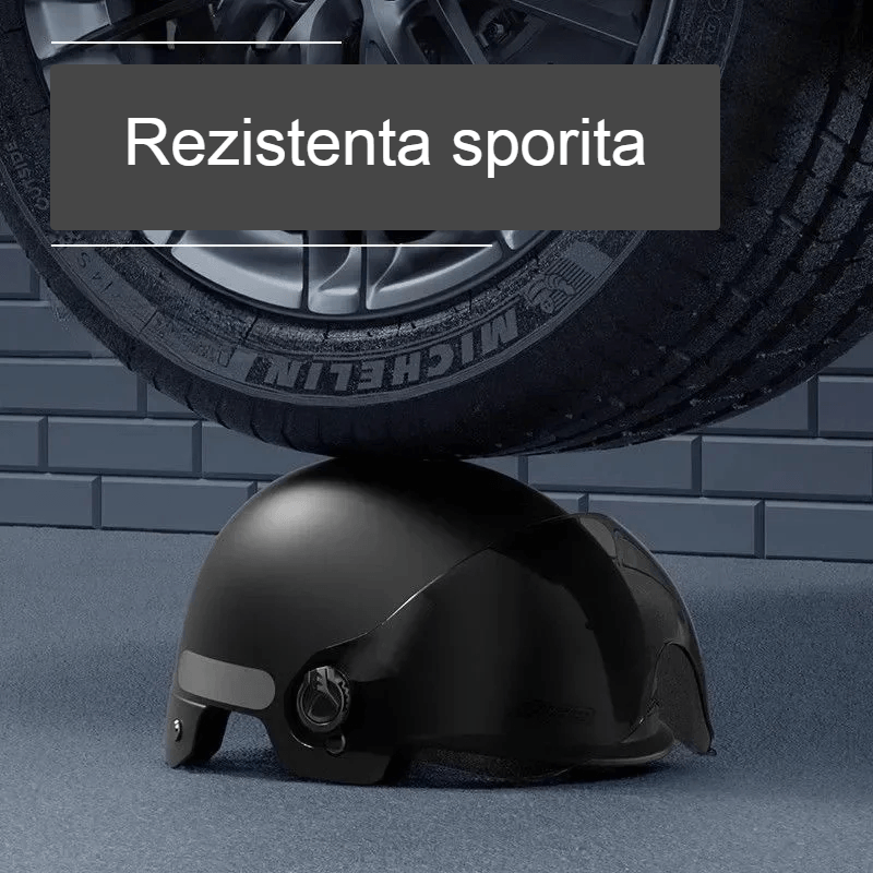 Sport si Outdoor - Echipament Sportiv - Accesorii echipament sportiv - Casti de protectie - Casca protectie bicicleta/trotineta electrica, Unisex, cu viziera detasabila, usoara, marime universala 56-62 cm, Crem - Infinity.ro