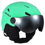 Auto si Moto - Moto - Echipamente protectie moto - Casti moto - Casca Ski/Snowboard, Cu Viziera dubla anti-ceata si anti-UV, FIXATO, Dimensiune reglabila, Circumferinta 58-62, Verde - Infinity.ro