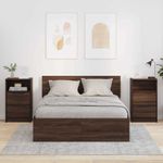 Casa si Gradina - Mobilier - Comode si corpuri - Noptiere - Noptiere cu sertar 2 pcs Stejar inchis 40 x 30 x 467 cm - Infinity.ro