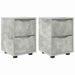 Casa si Gradina - Mobilier - Comode si corpuri - Noptiere - Noptiere 2 pcs Gri din beton 30,5 x 30 x 43 cm - Infinity.ro