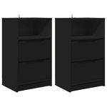 Casa si Gradina - Mobilier - Comode si corpuri - Noptiere - Noptiere 2 pcs Negru 40 x 30 x 467 cm Lemn compozit - Infinity.ro