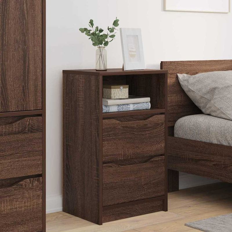 Casa si Gradina - Mobilier - Comode si corpuri - Noptiere - Noptiere cu sertar 2 pcs Stejar inchis 40 x 30 x 467 cm - Infinity.ro