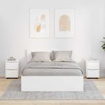 Casa si Gradina - Mobilier - Comode si corpuri - Noptiere - Noptiere 2 pcs Alb 30,5 x 30 x 43 cm Lemn compozit - Infinity.ro