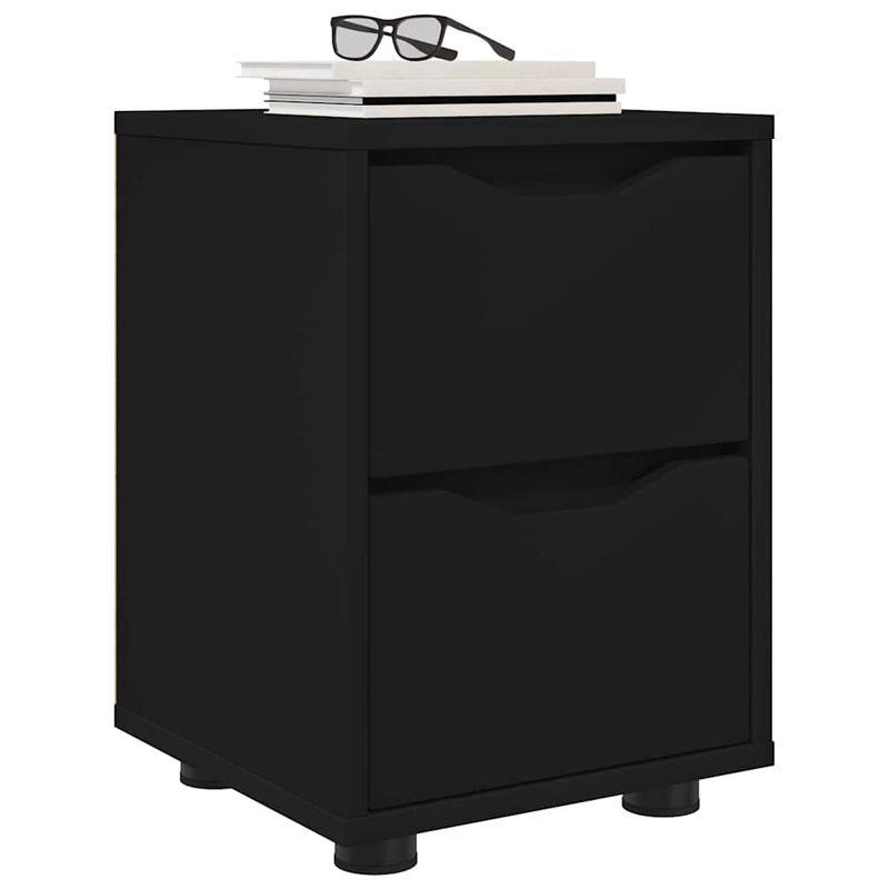Casa si Gradina - Mobilier - Comode si corpuri - Noptiere - Noptiere 2 pcs Negru 30,5 x 30 x 43 cm Lemn compozit - Infinity.ro