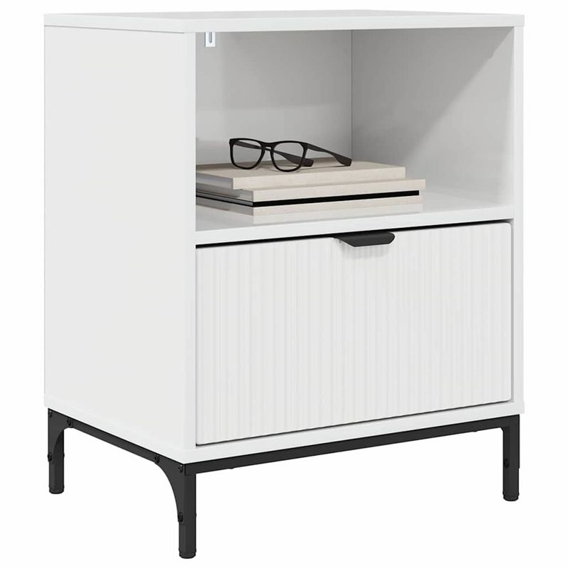 Casa si Gradina - Mobilier - Comode si corpuri - Noptiere - Noptiere 2 pcs Alb foarte lucios 49 x 36 x 61 cm - Infinity.ro