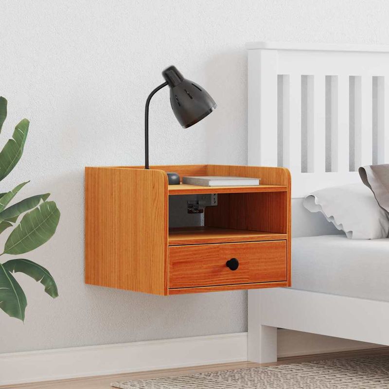 Casa si Gradina - Mobilier - Comode si corpuri - Noptiere - Noptiere cu sertar Pe perete 2 pcs Maro ceruit 38 x 36 x 29.5 cm - Infinity.ro