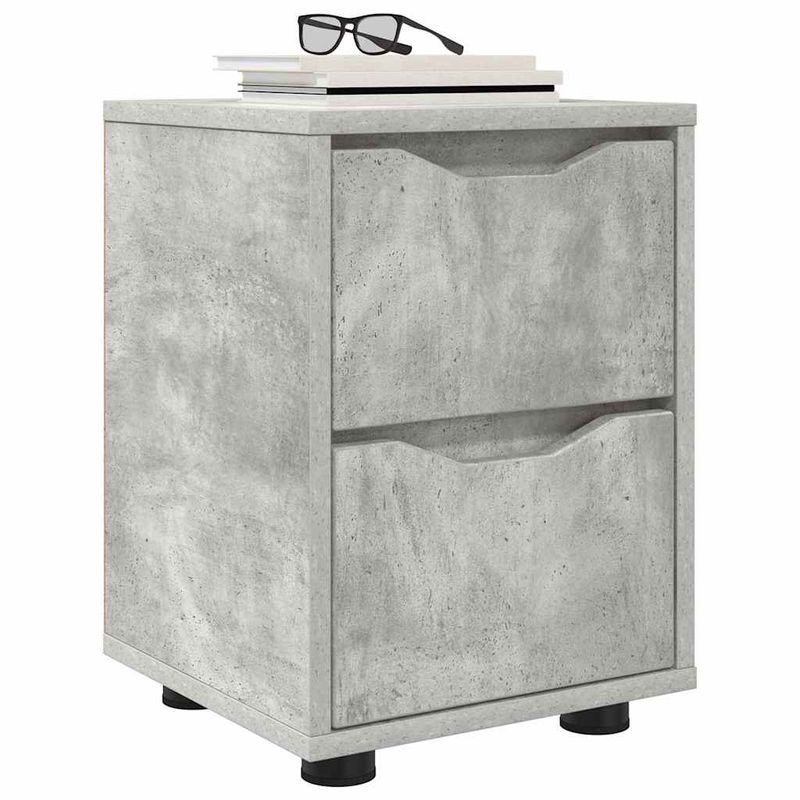 Casa si Gradina - Mobilier - Comode si corpuri - Noptiere - Noptiere 2 pcs Gri din beton 30,5 x 30 x 43 cm - Infinity.ro