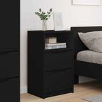 Casa si Gradina - Mobilier - Comode si corpuri - Noptiere - Noptiere 2 pcs Negru 40 x 30 x 467 cm Lemn compozit - Infinity.ro