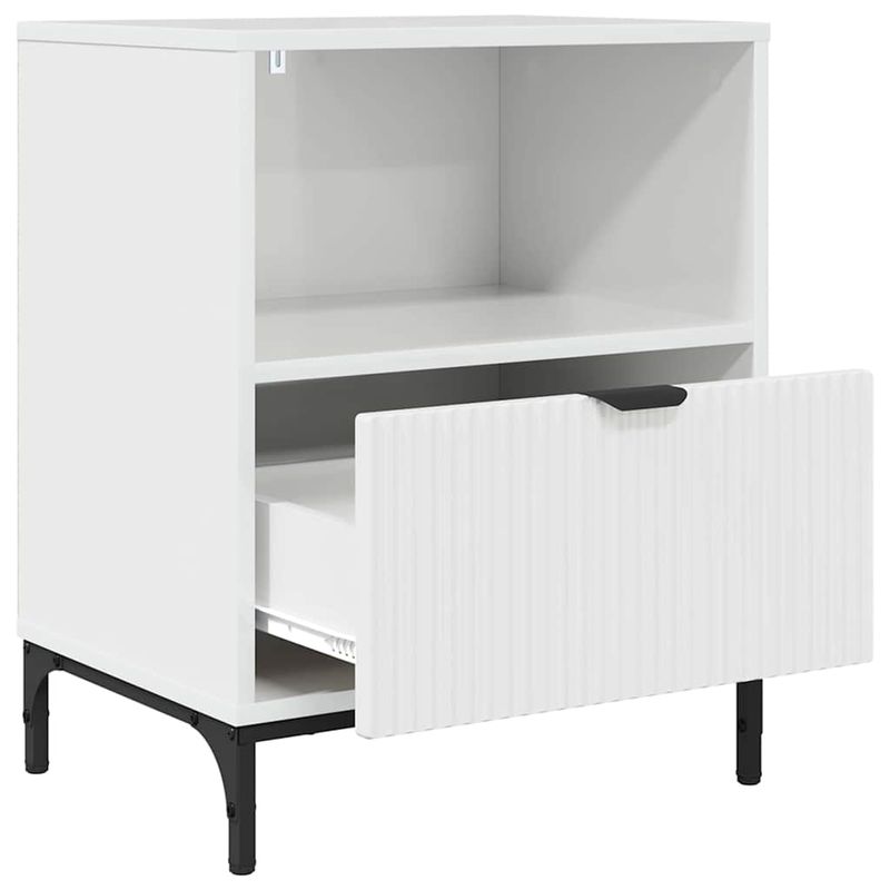 Casa si Gradina - Mobilier - Comode si corpuri - Noptiere - Noptiere 2 pcs Alb foarte lucios 49 x 36 x 61 cm - Infinity.ro
