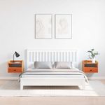 Casa si Gradina - Mobilier - Comode si corpuri - Noptiere - Noptiere cu sertar Pe perete 2 pcs Maro ceruit 38 x 36 x 29.5 cm - Infinity.ro
