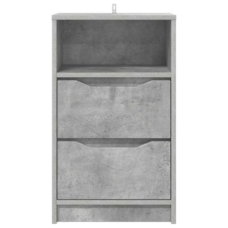 Casa si Gradina - Mobilier - Comode si corpuri - Noptiere - Noptiere cu sertar 2 pcs Gri din beton 40 x 30 x 467 cm - Infinity.ro