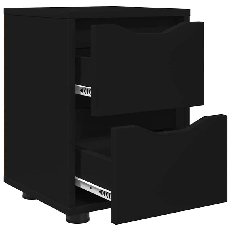 Casa si Gradina - Mobilier - Comode si corpuri - Noptiere - Noptiere 2 pcs Negru 30,5 x 30 x 43 cm Lemn compozit - Infinity.ro