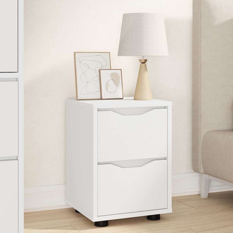 Casa si Gradina - Mobilier - Comode si corpuri - Noptiere - Noptiere 2 pcs Alb 30,5 x 30 x 43 cm Lemn compozit - Infinity.ro