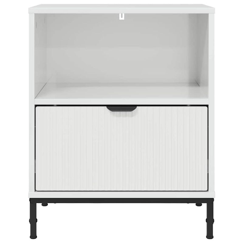 Casa si Gradina - Mobilier - Comode si corpuri - Noptiere - Noptiere 2 pcs Alb foarte lucios 49 x 36 x 61 cm - Infinity.ro