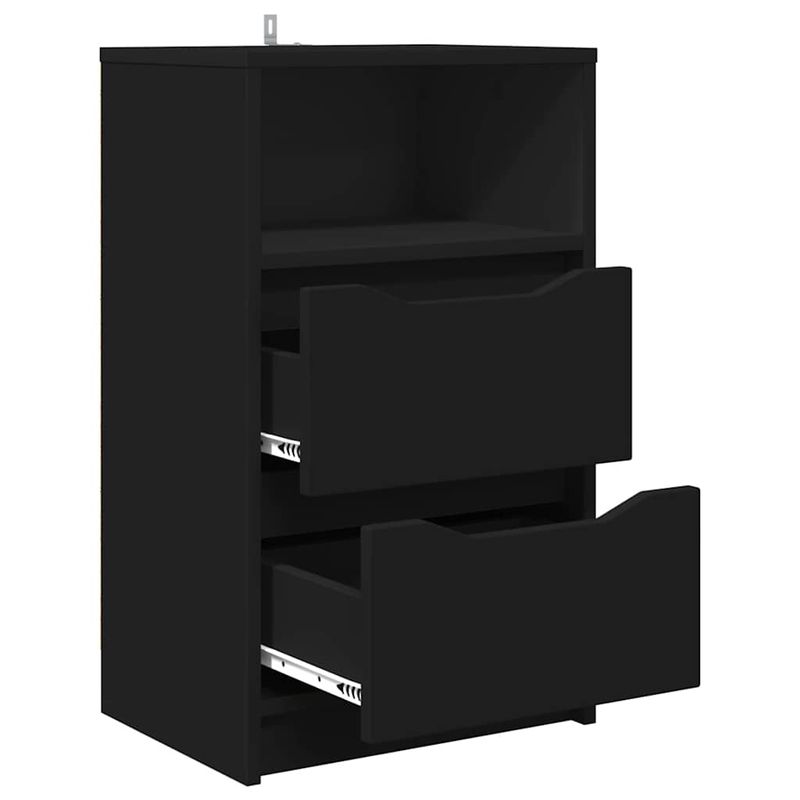 Casa si Gradina - Mobilier - Comode si corpuri - Noptiere - Noptiere 2 pcs Negru 40 x 30 x 467 cm Lemn compozit - Infinity.ro