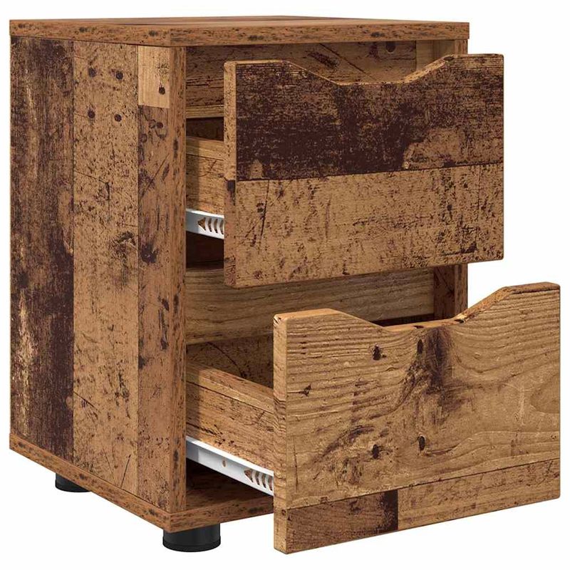 Casa si Gradina - Mobilier - Comode si corpuri - Noptiere - Noptiere cu sertar 2 pcs Lemn Vechi 30,5 x 30 x 43 cm - Infinity.ro