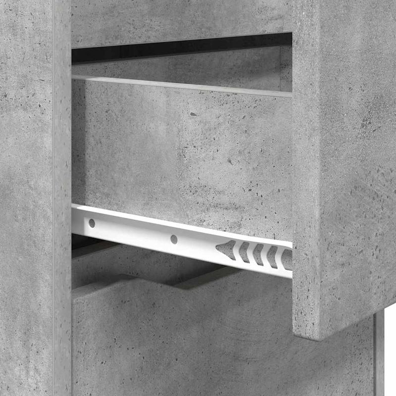 Casa si Gradina - Mobilier - Comode si corpuri - Noptiere - Noptiere cu sertar 2 pcs Gri din beton 40 x 30 x 467 cm - Infinity.ro