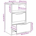Casa si Gradina - Mobilier - Comode si corpuri - Noptiere - Noptiere cu sertar 2 pcs Stejar inchis 40 x 30 x 467 cm - Infinity.ro