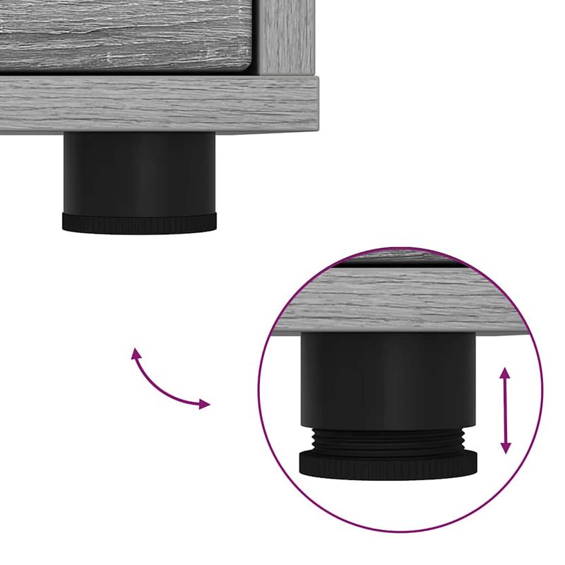 Casa si Gradina - Mobilier - Comode si corpuri - Noptiere - Noptiere cu sertar 2 pcs Gri Sonoma 30,5 x 30 x 43 cm - Infinity.ro