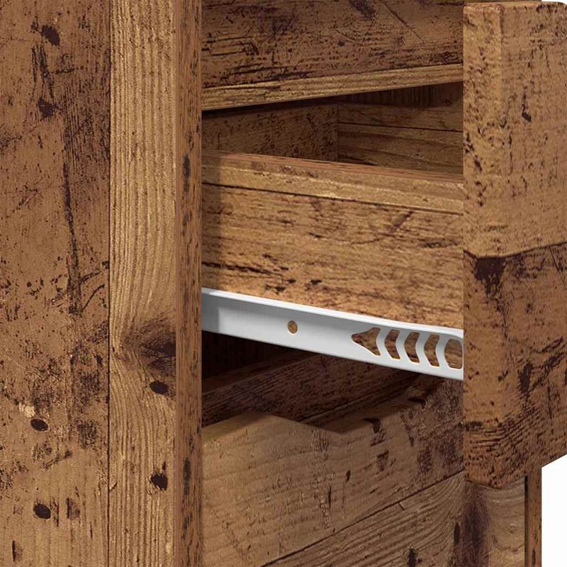 Casa si Gradina - Mobilier - Comode si corpuri - Noptiere - Noptiere cu sertar 2 pcs Lemn Vechi 30,5 x 30 x 43 cm - Infinity.ro